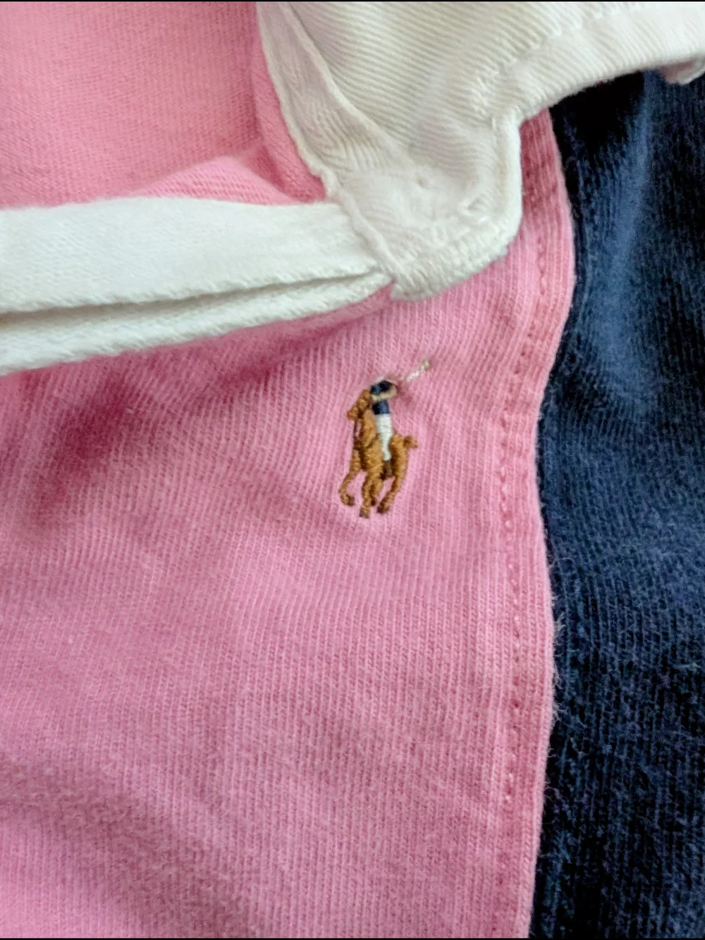 Ralph Lauren Girl's Two-Tone Rugby Dress - Pink & Navy